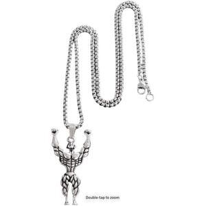 Gym Necklace Chain Gold Zinc Jewelry Fitness Body Builder